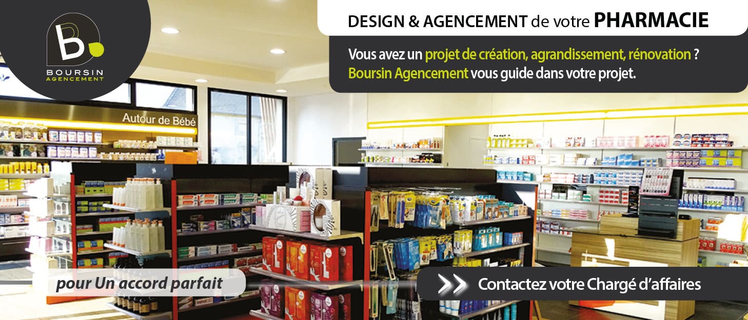 creation agrandissement rénovation pharmacie Boursin Agencement