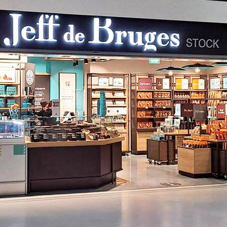 agencement chocolaterie jeff de bruges renovation outlet
