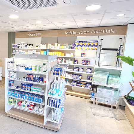 gondole sur mesure pharmacie hauts de france pas de calais