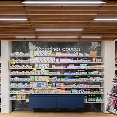 amenagement espace pharmacie optimisation rayonnage maine et loire